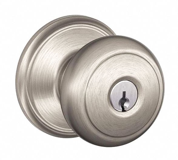 Door Lockset: Office Knob Locksets, Nickel