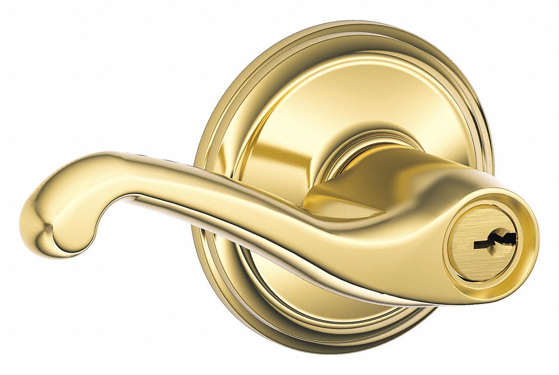 Door Lockset: Office Lever Locksets, Brass