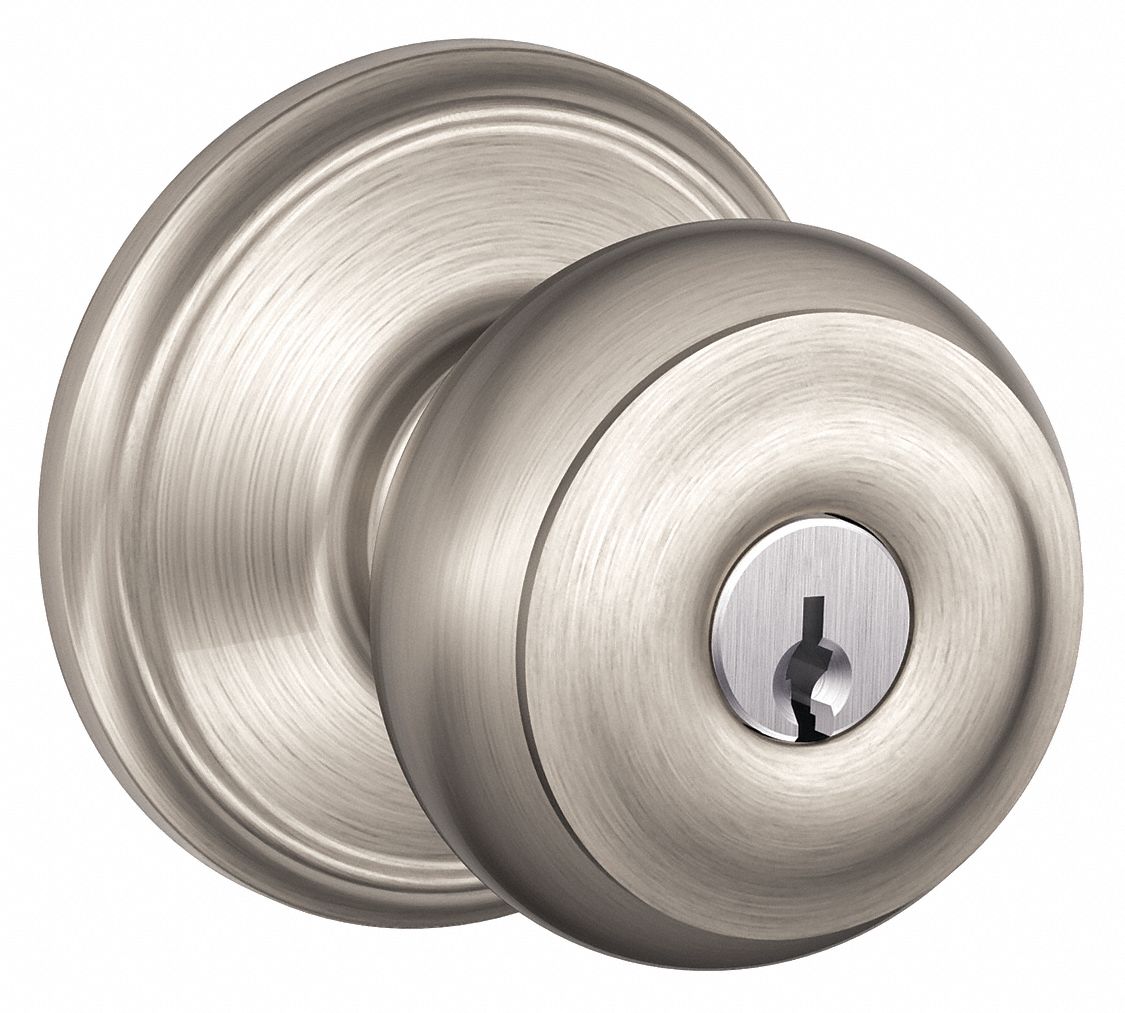 Door Lockset: Office Knob Locksets, Nickel