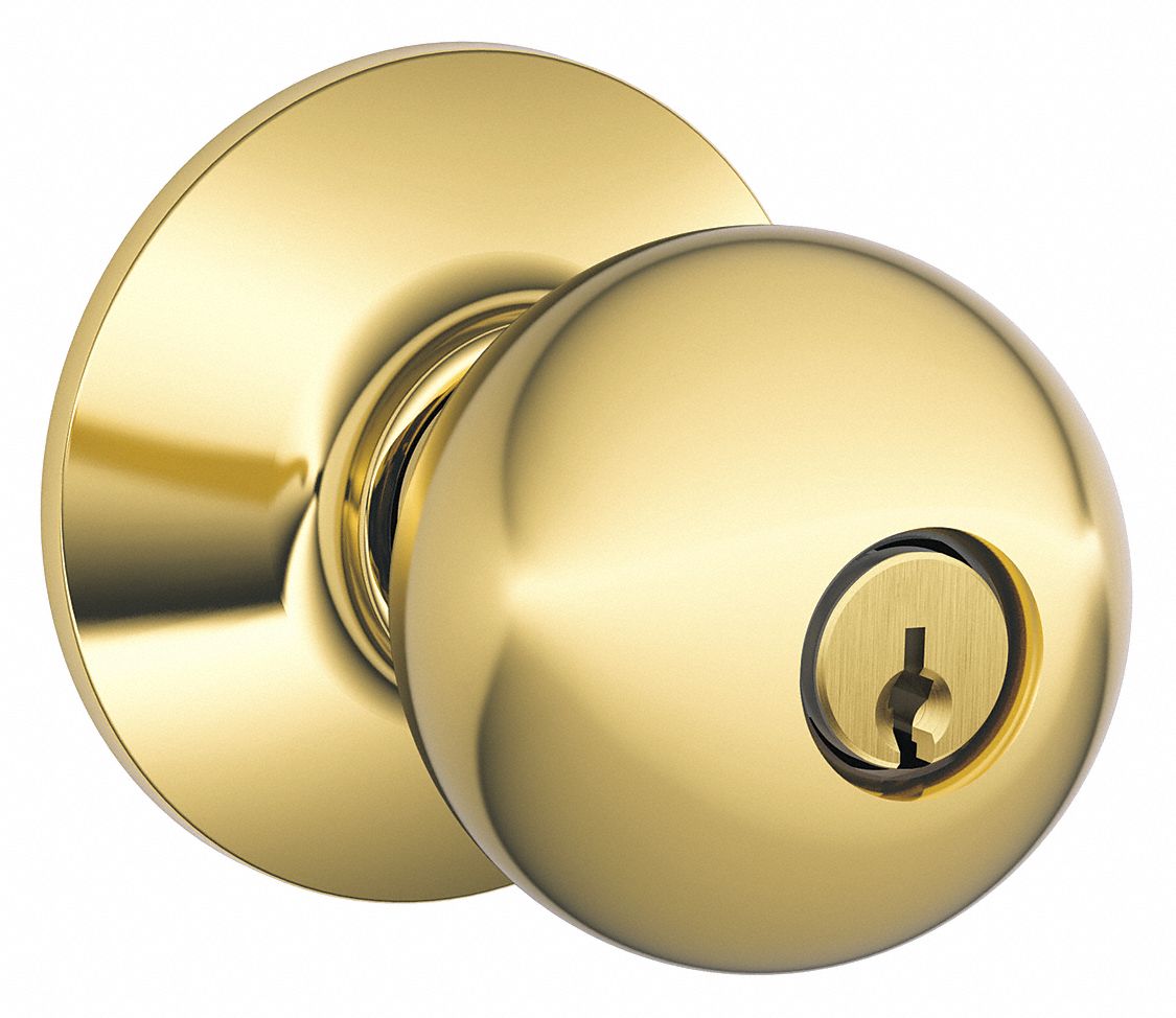 Door Lockset: Office Knob Locksets, Brass
