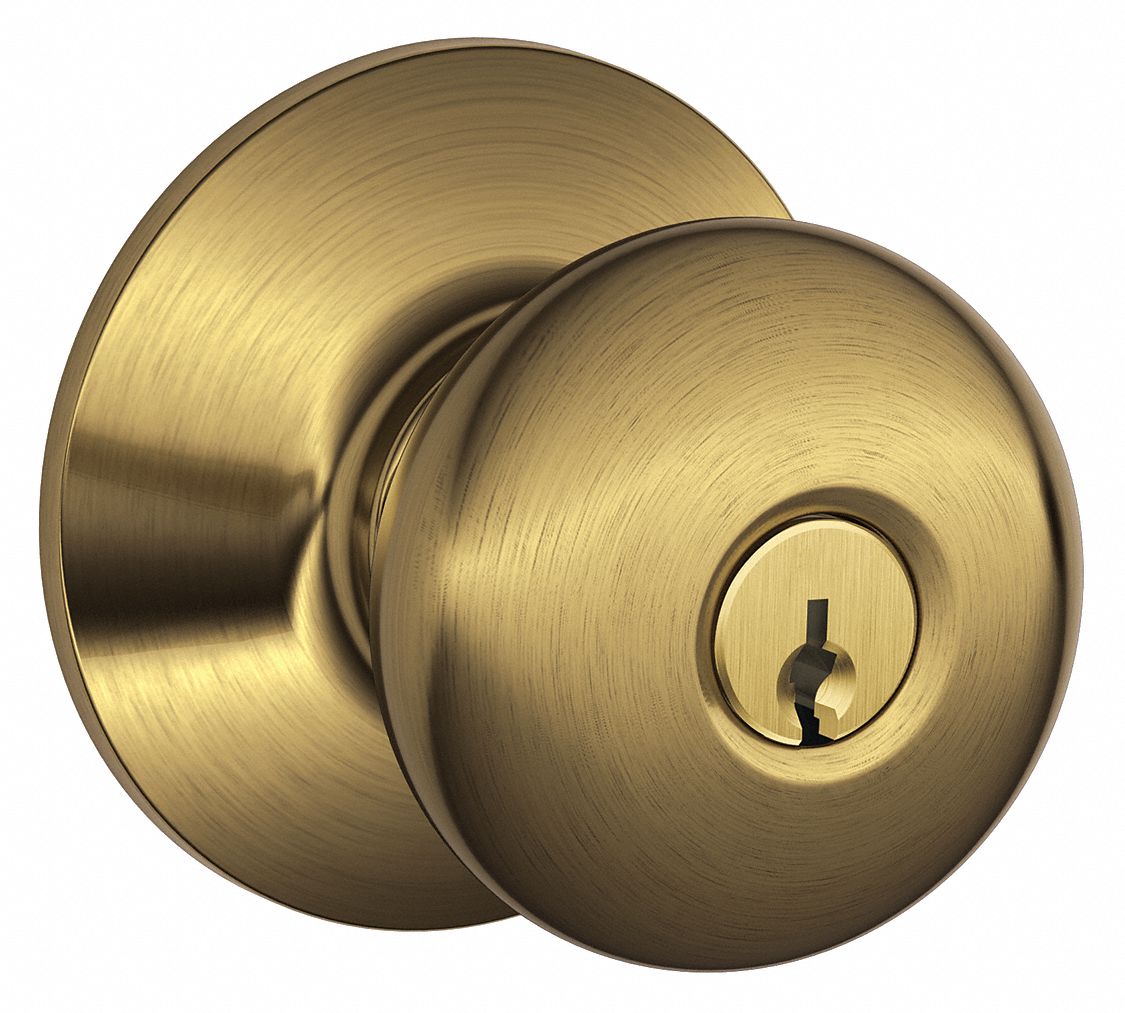 Door Lockset: Office Knob Locksets, Brass