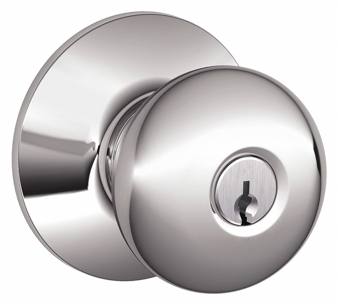 Door Lockset: Office Knob Locksets, Chrome