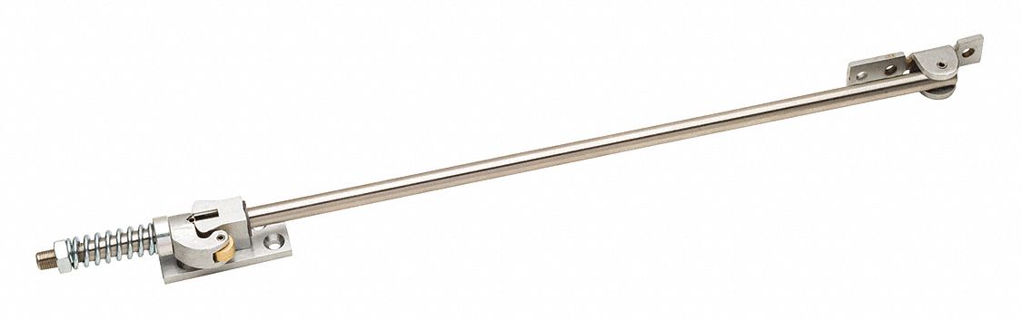 Overhead Door Holder: Overhead - Mounted, 1/4 in Wd, 1 3/8 in Overall Ht, Chrome