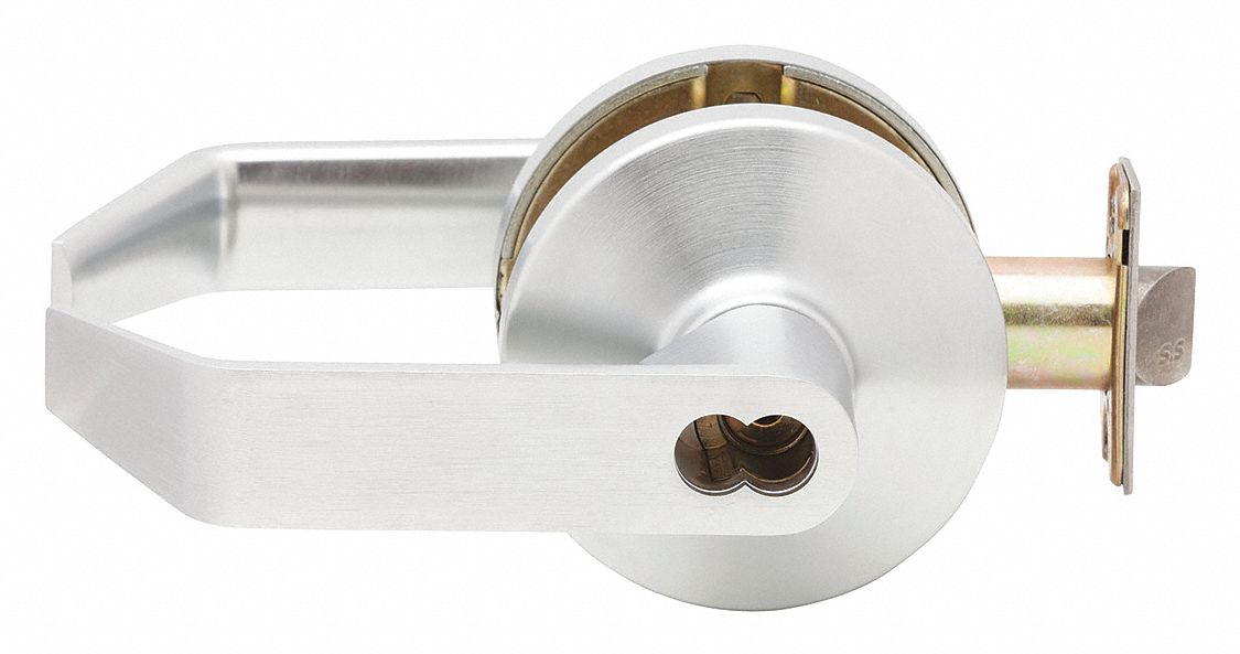 Door Lockset: Classroom Lever Locksets, Chrome, ADA Compliant