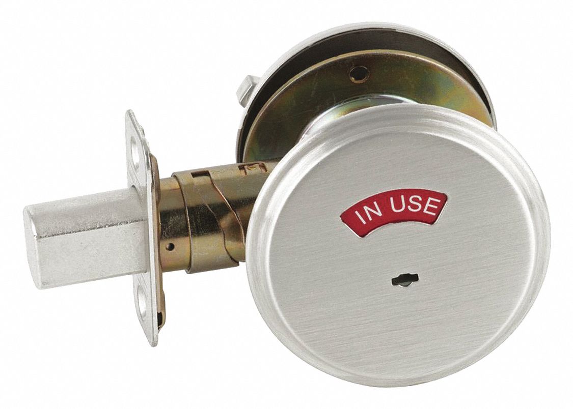 INDICATOR LOCK,SATIN CHROME,MEDIUM-DUTY