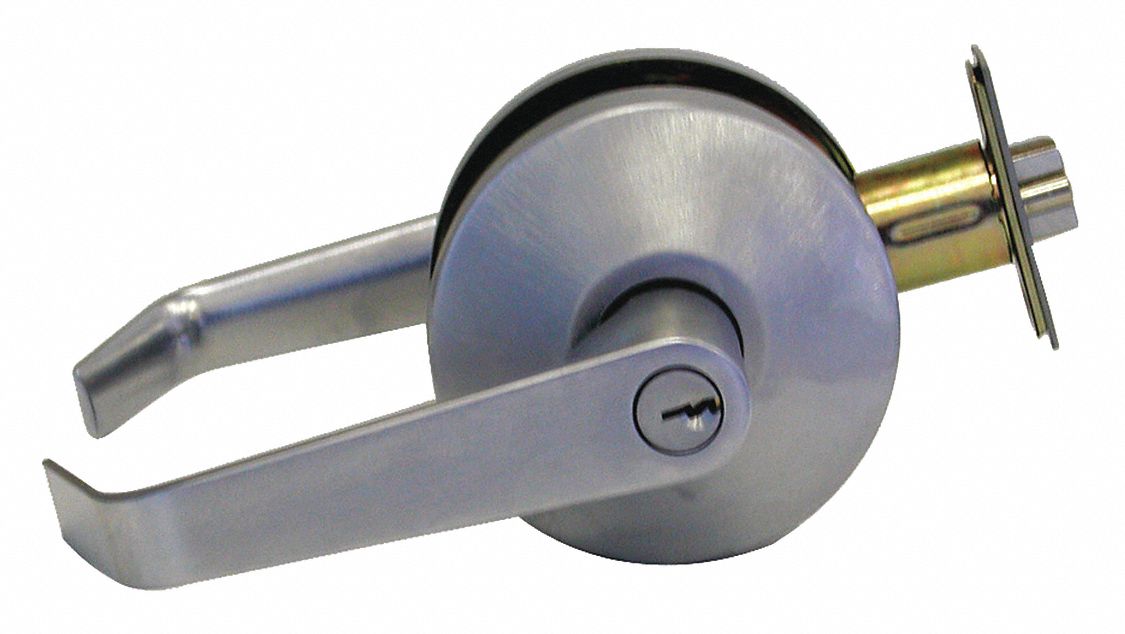 Door Lockset: Classroom Lever Locksets, Chrome, ADA Compliant