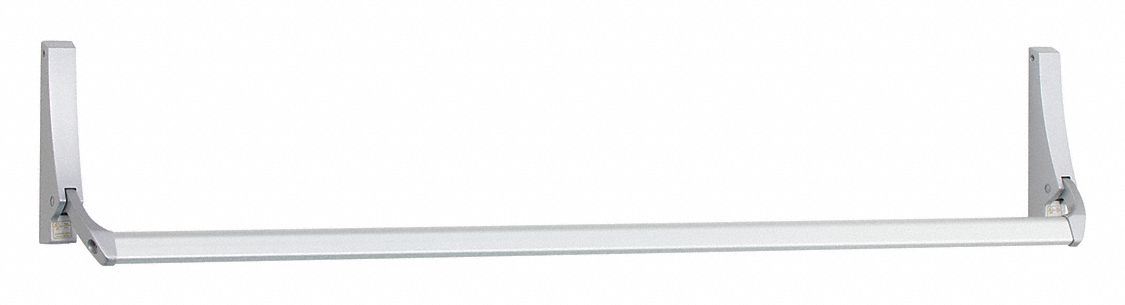 Surface Vertical Rod: 44 in Max Door Wd, Aluminum
