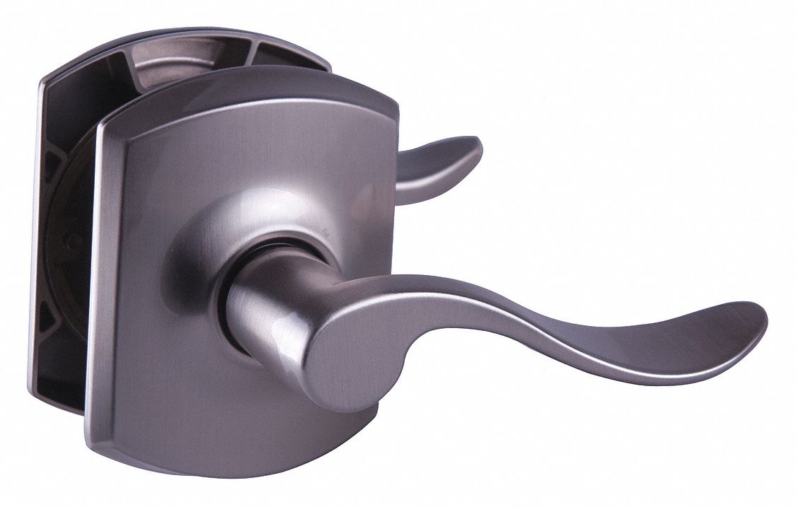 Door Lockset: Passage Lever Locksets, Nickel, ADA Compliant