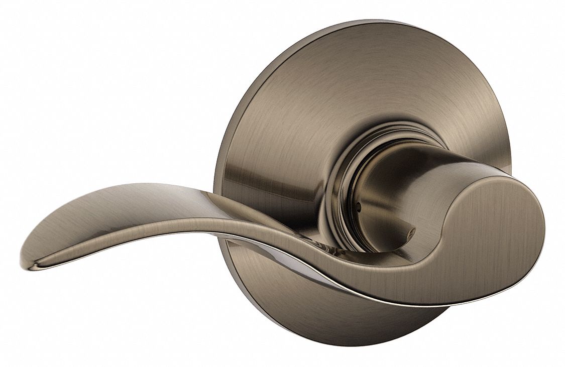 SCHLAGE, Passage Lever Locksets, Nickel, Door Lockset 45EH65F10 ACC