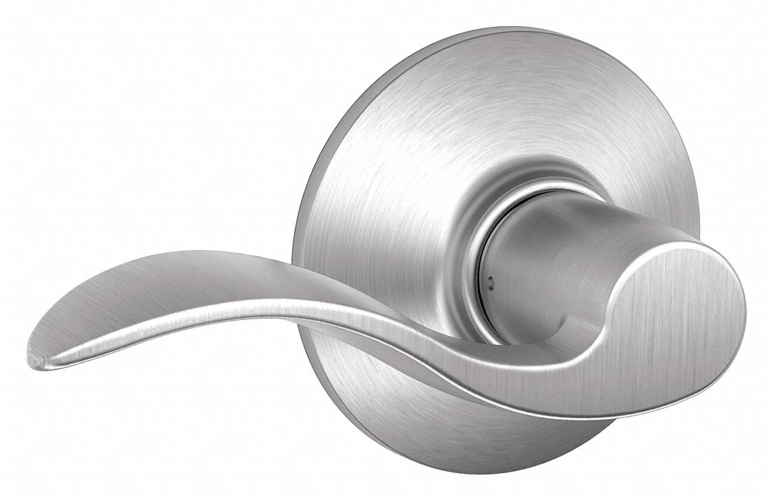 Door Lockset: Passage Lever Locksets, Chrome, ADA Compliant
