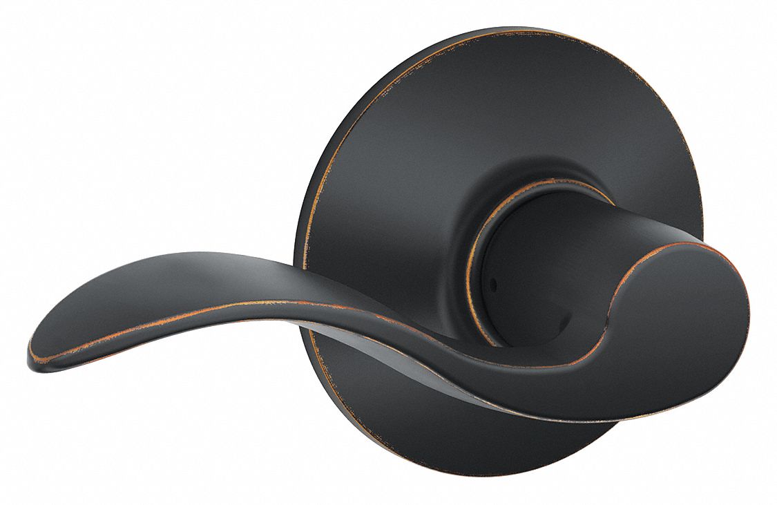 Door Lockset: Passage Lever Locksets, Bronze, ADA Compliant