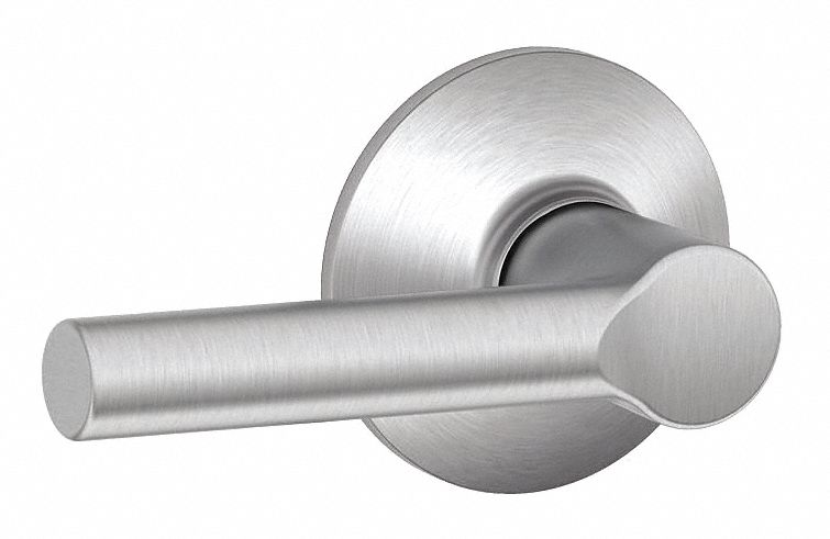 Door Lockset: Passage Lever Locksets, Chrome, ADA Compliant