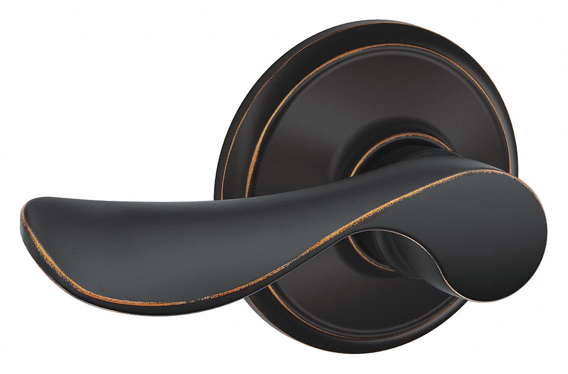 Door Lockset: Passage Lever Locksets, Bronze, ADA Compliant