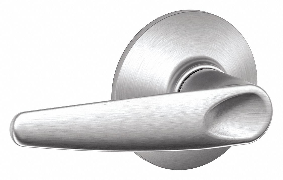 Door Lockset: Passage Lever Locksets, Chrome, ADA Compliant