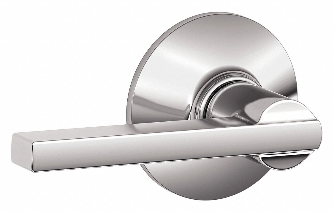 Door Lockset: Passage Lever Locksets, Chrome, ADA Compliant