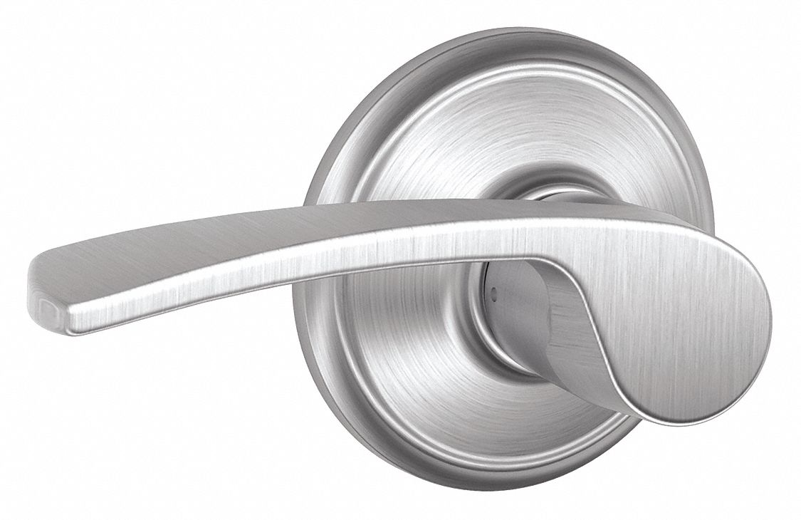 Door Lockset: Passage Lever Locksets, Chrome, ADA Compliant