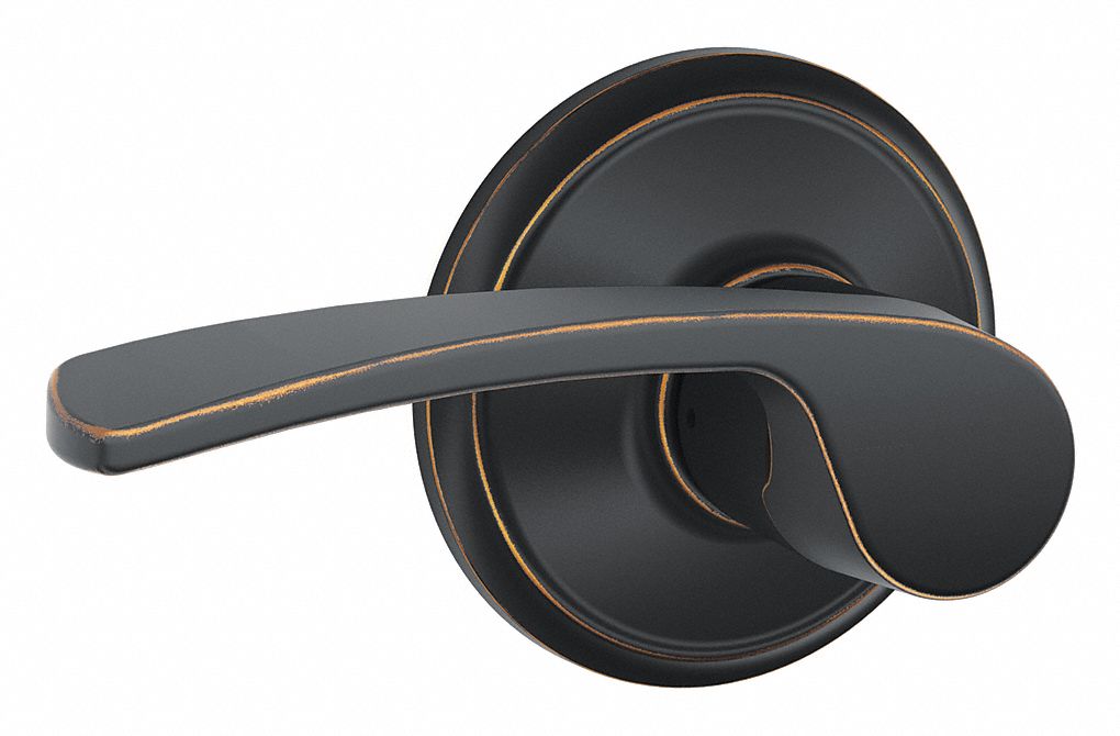 Door Lockset: Passage Lever Locksets, Bronze, ADA Compliant