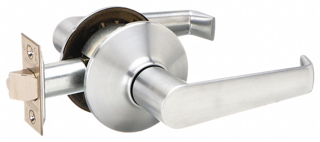 Door Lockset: Passage Lever Locksets, Chrome, ADA Compliant