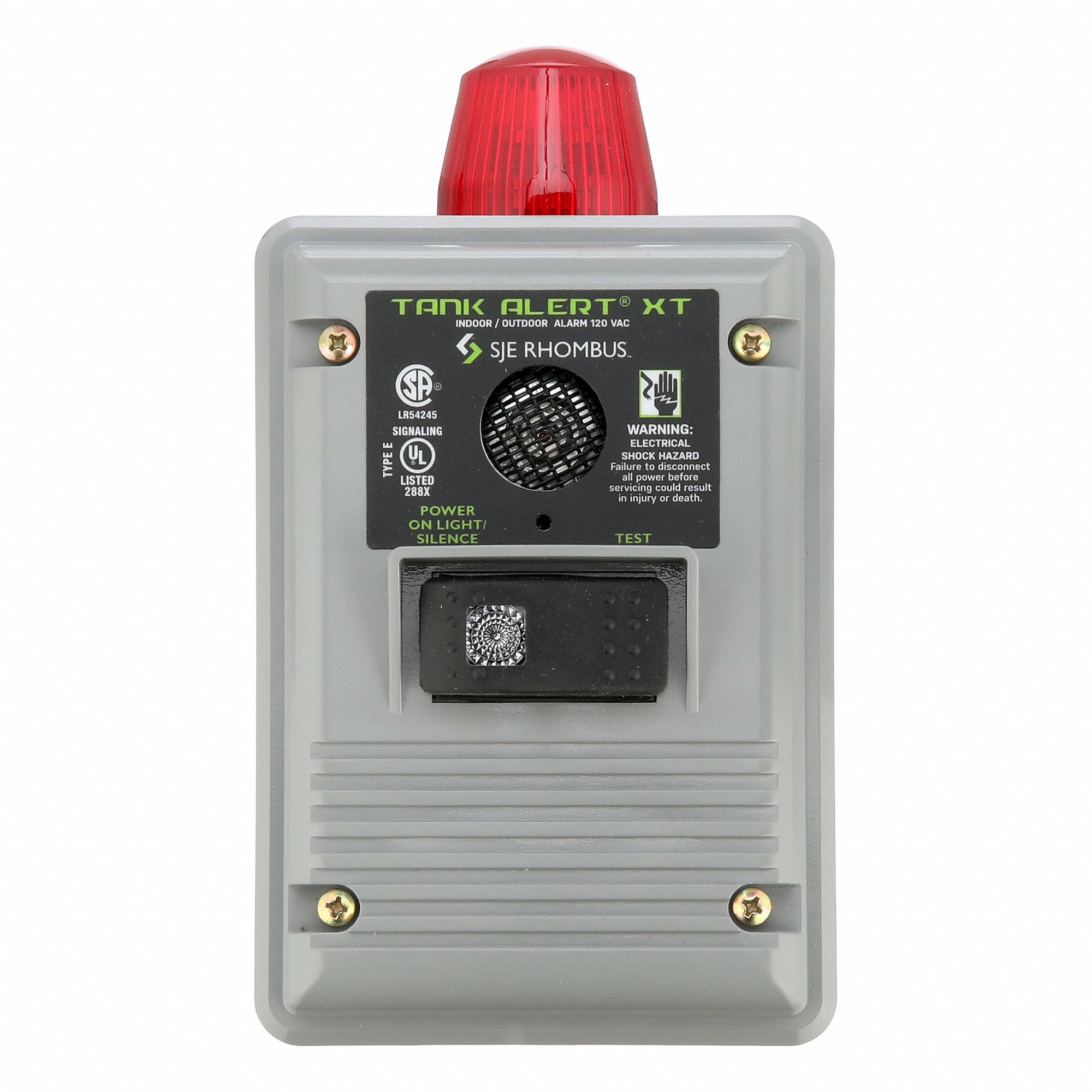 WATER ALARM, HIGH LEVEL, 120V AC, AUTO, 85 DB, AUDIO/VISUAL, 1 ALARM INPUTS, 3R