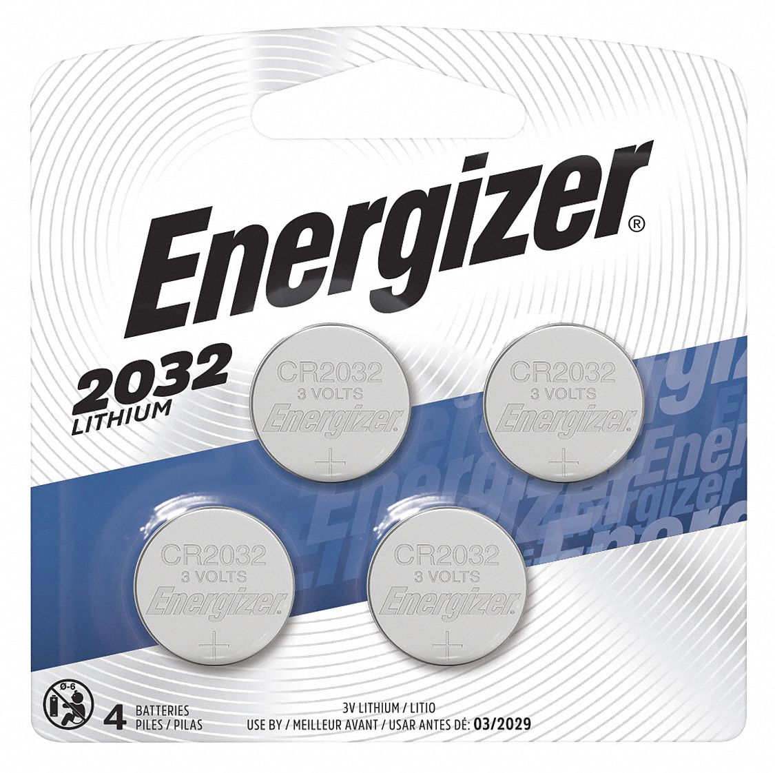 String string calorie sarcoom ENERGIZER, 2032 Battery Size, Lithium, Coin Cell Battery - 45EJ83|2032BP-4  - Grainger