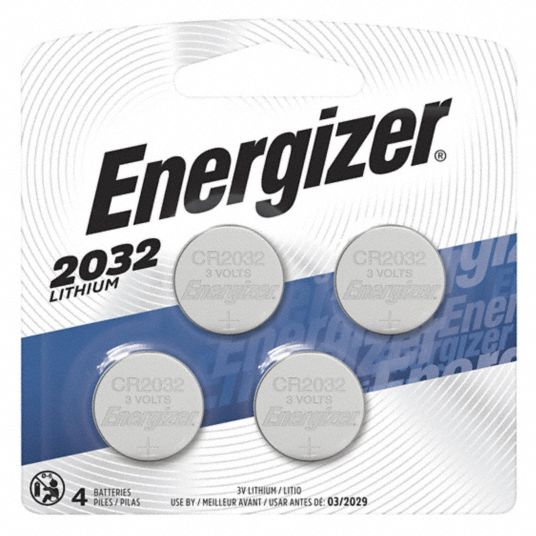 ENERGIZER, Battery Size, Lithium, Cell Battery - 45EJ83|2032BP-4 Grainger