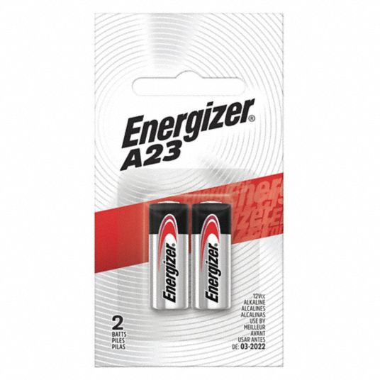 ENERGIZER, A23 Battery Size, Alkaline, Battery - 45EK03