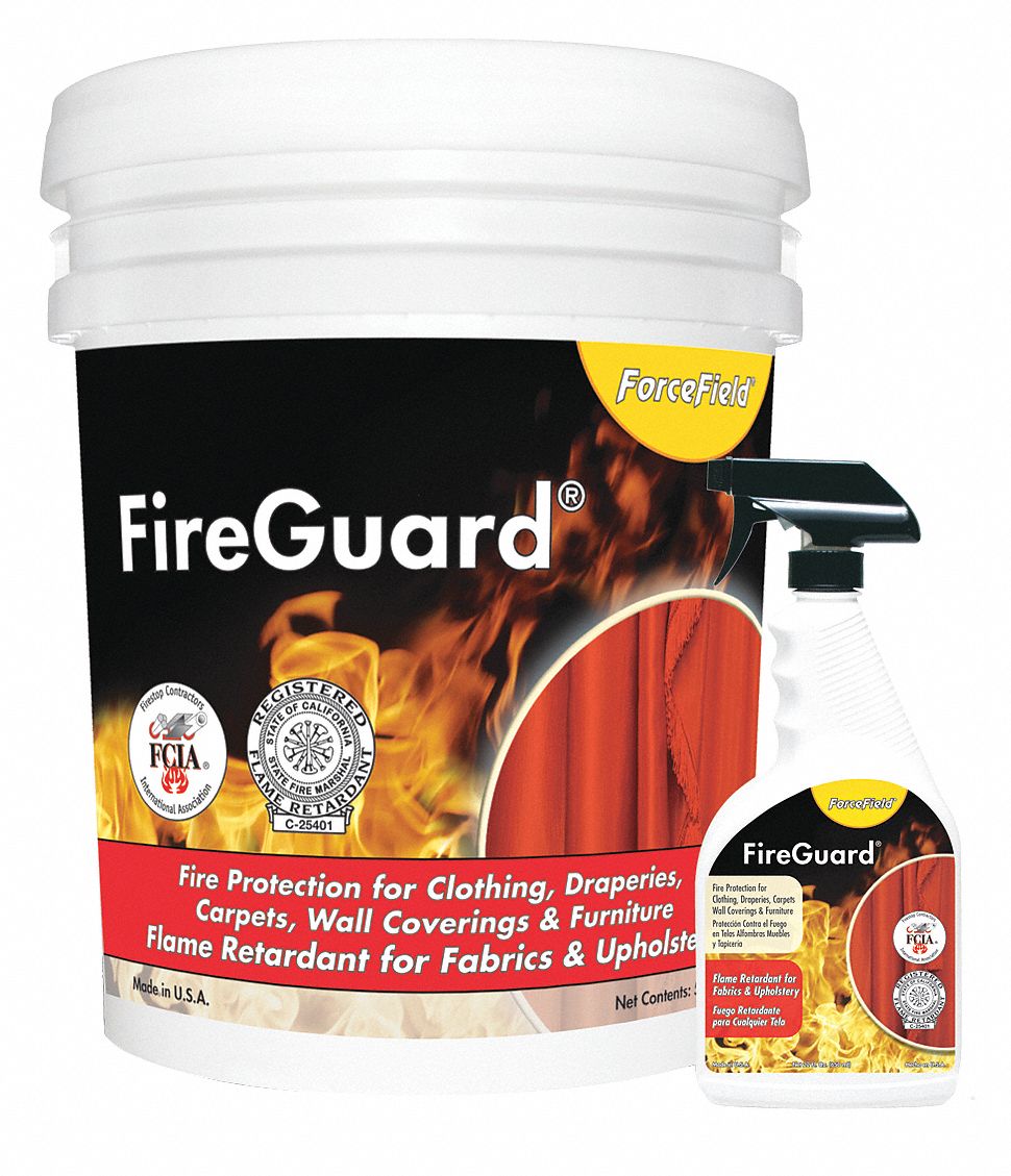 ForceField FireGuard Flame Retardant, Protect Clothing, Fabrics, Draperies,  Furniture, Carpets, Upholstery, Textiles - 22oz (4 pack) 