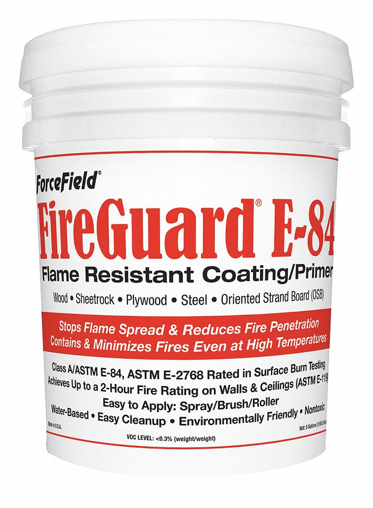 Fire Resistant Intumescent Coating: 5 gal Size, Up to 433 sq.ft/pail Coverage