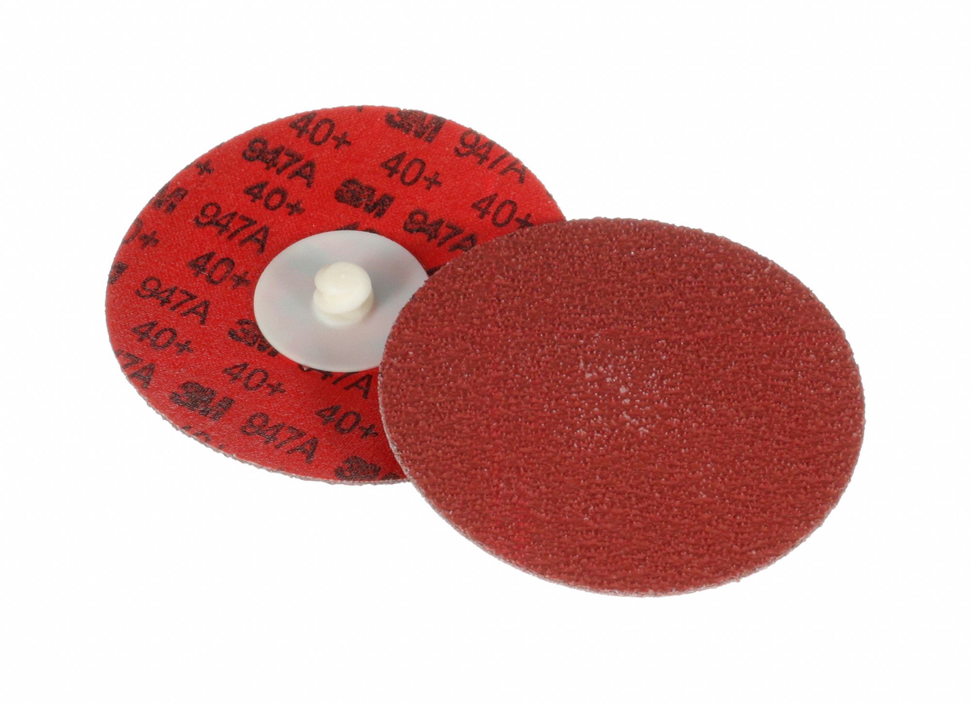 Quick-Change Sanding Disc: TR, 4", Ceramic, 40 Grit, X Wt Cotton/Polyester, 947A