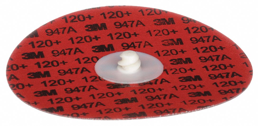 Quick-Change Sanding Disc: TR, 3", Ceramic, 60 Grit, X Wt Cotton/Polyester, 947A