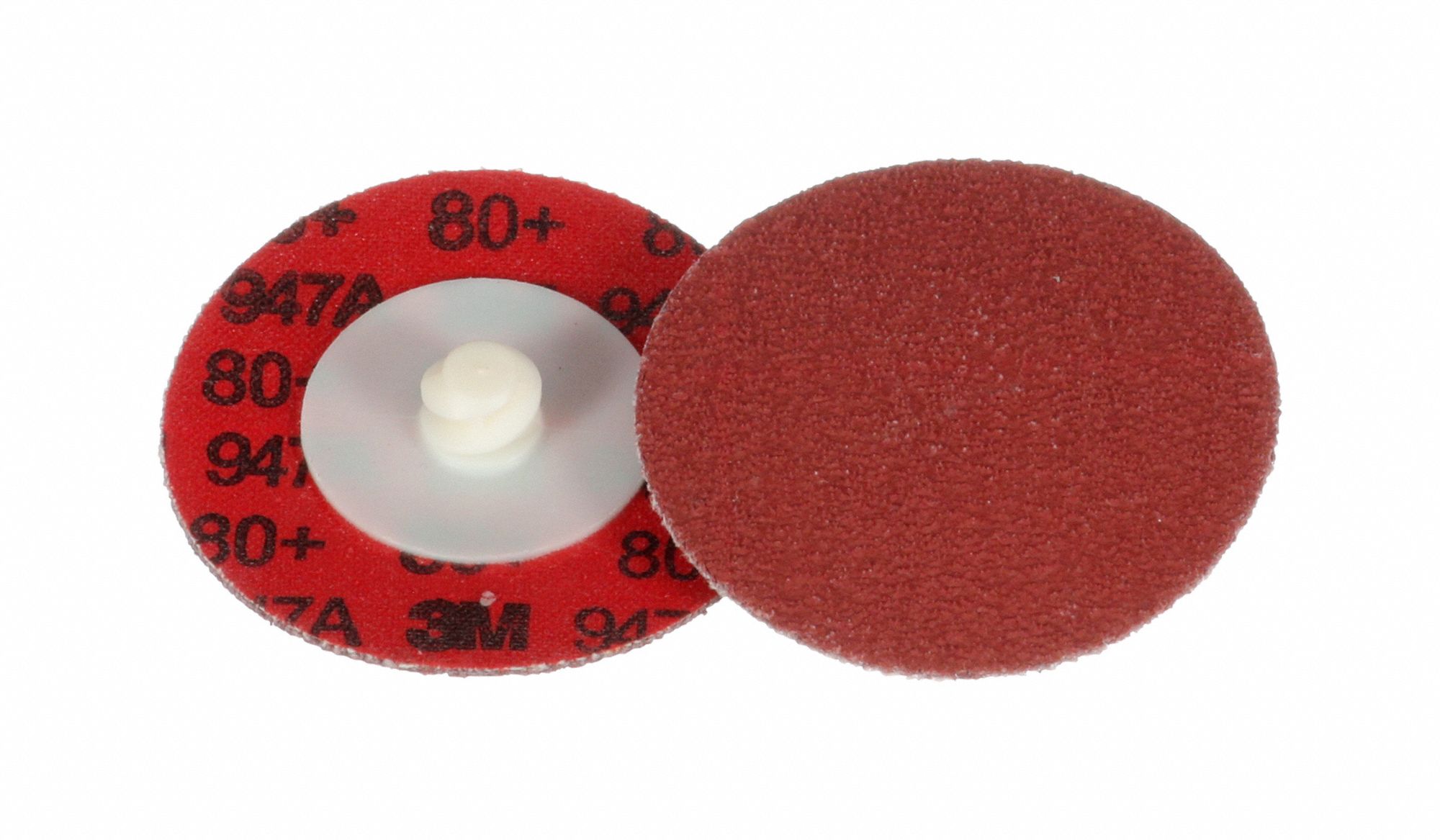 Quick-Change Sanding Disc: TR, 2", Ceramic, 80 Grit, X Wt Cotton/Polyester, 947A