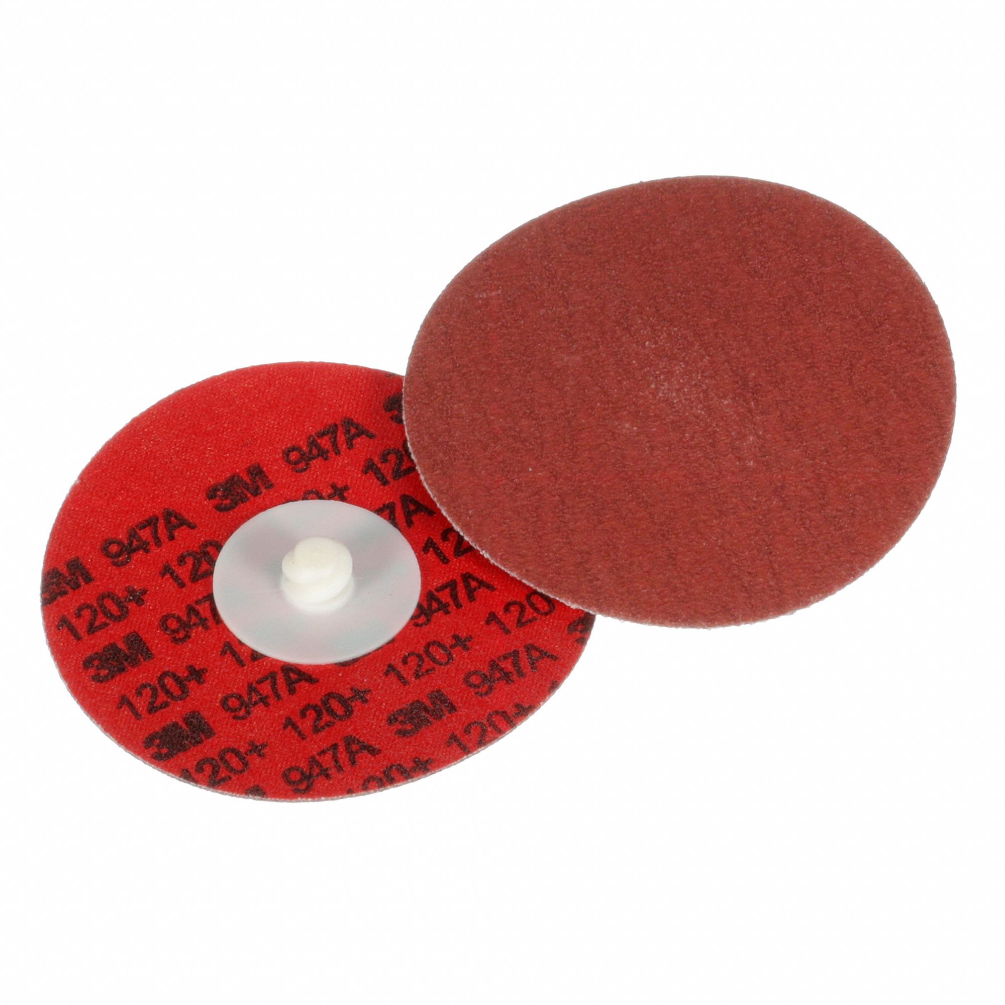 Quick-Change Sanding Disc: TR, 4", Ceramic, 120 Grit, X Wt Cotton/Polyester, 947A