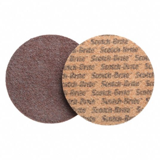 SCOTCH-BRITE, 7 in Dia, Aluminum Oxide, Hook-and-Loop Surface