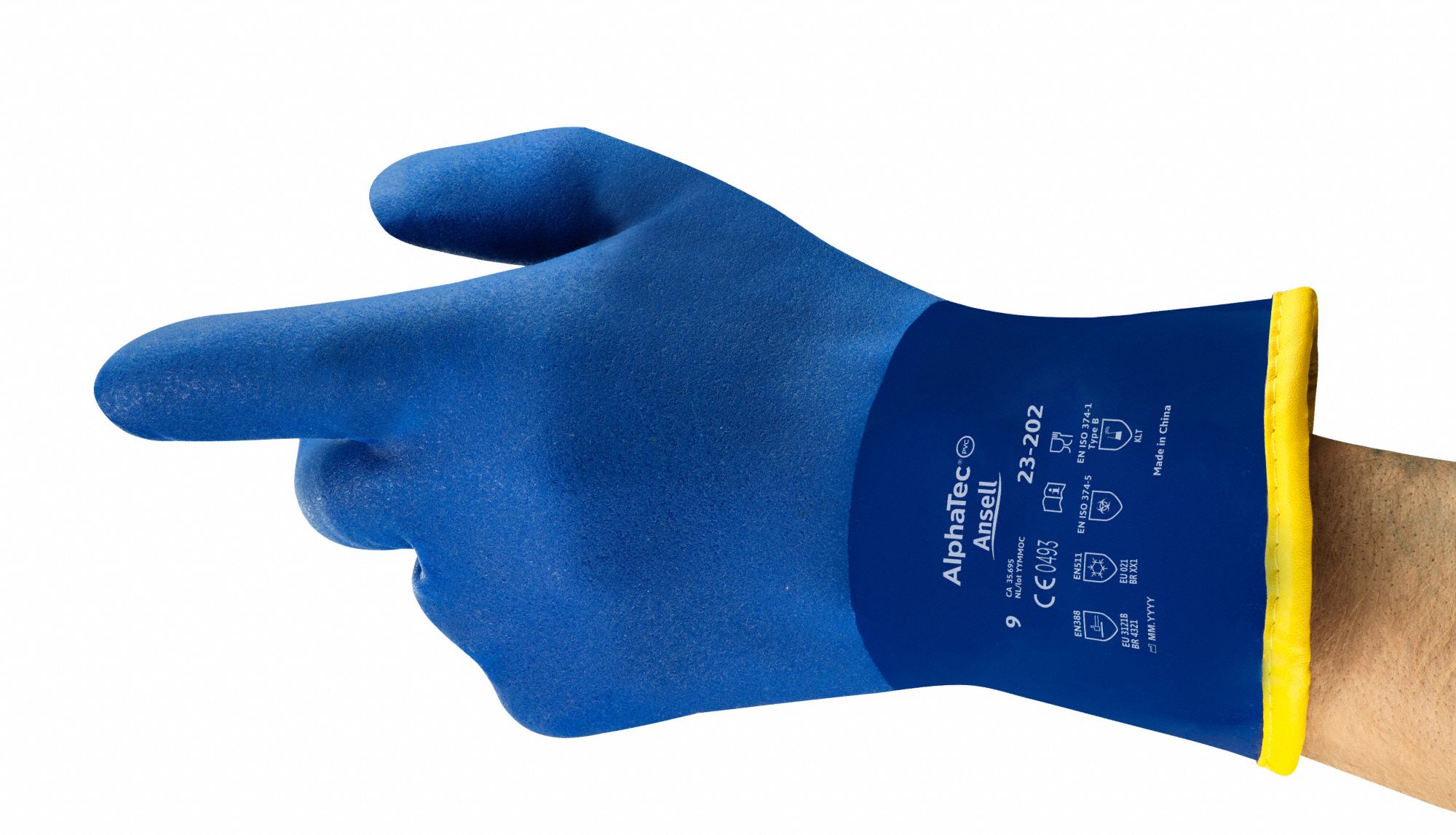 ALPHATEC Chemical Resistant Gloves 22 F Min Temp 79 Mil Glove