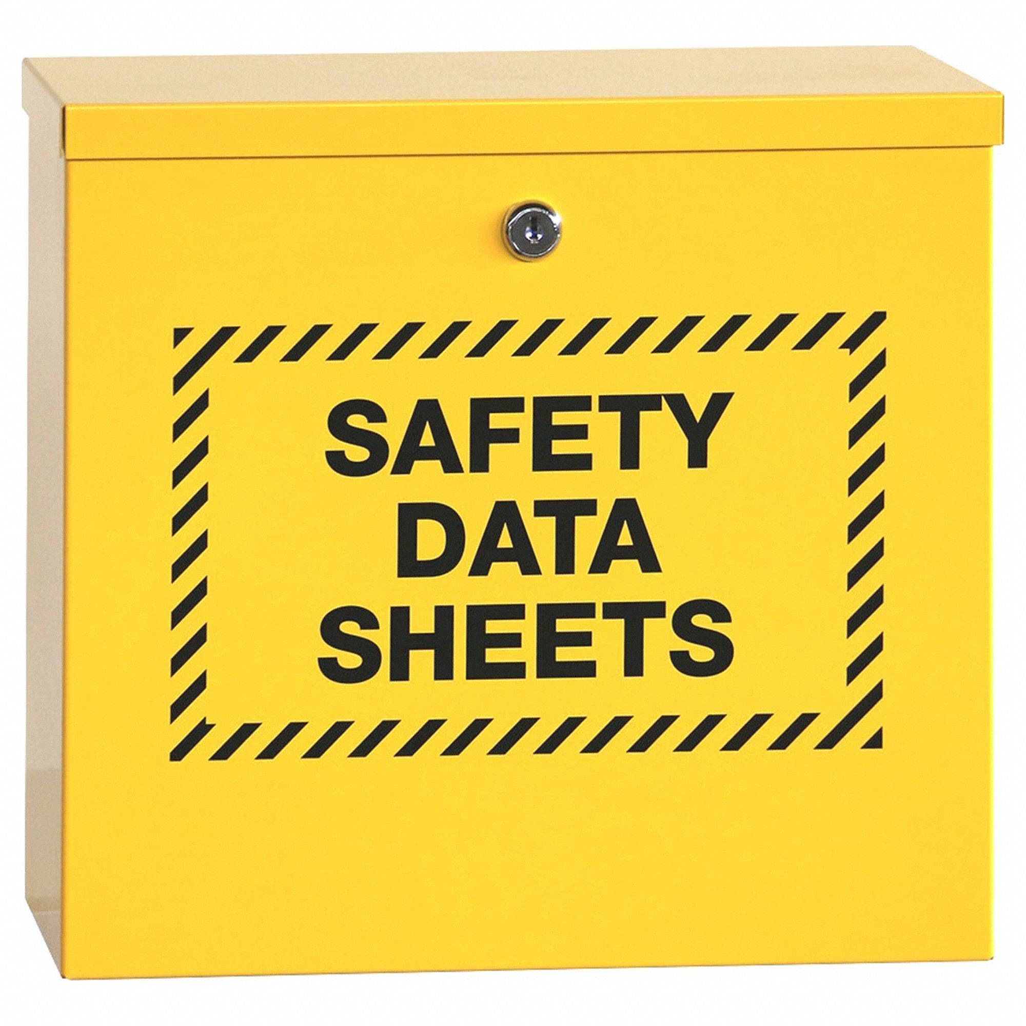 Right-to-Know Cabinet: 12 1/8 in Overall Ht, 13 1/4 in Overall Wd, 4 3/4 in Overall Dp, English