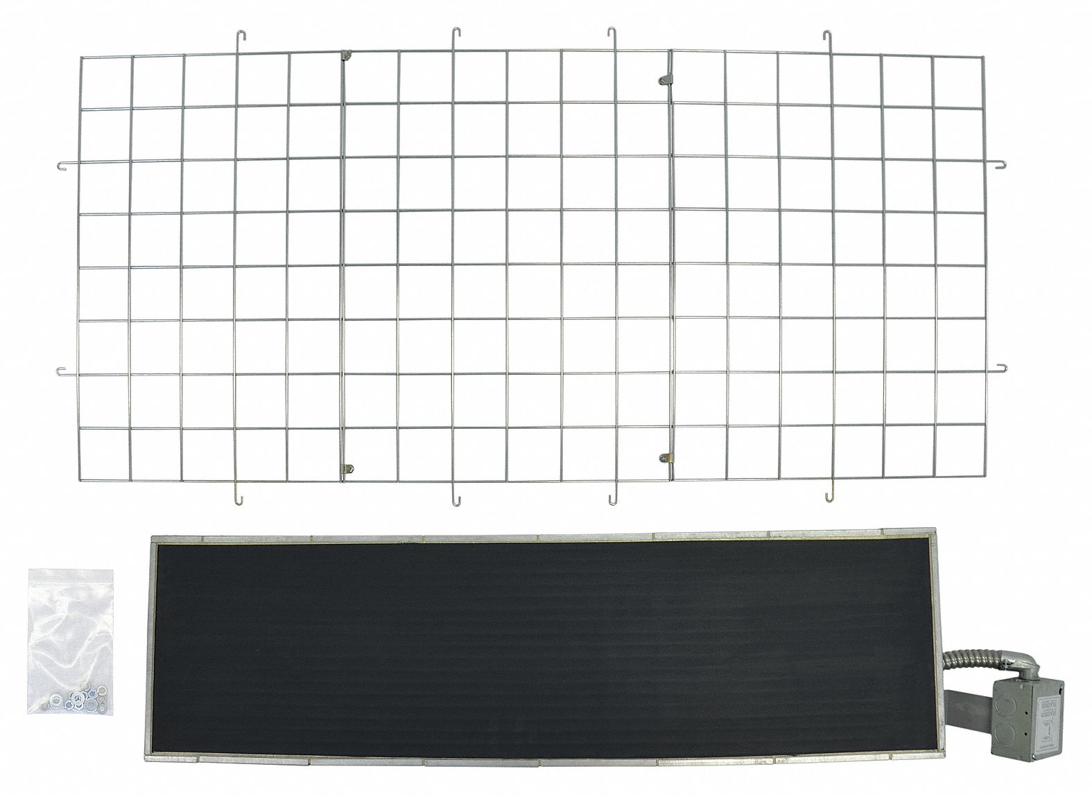 ELECTRIC INFRARED HEATER PANEL EMITTER, 9,500 WATT OUTPUT, 480V AC, 1 OR 3 PHASE