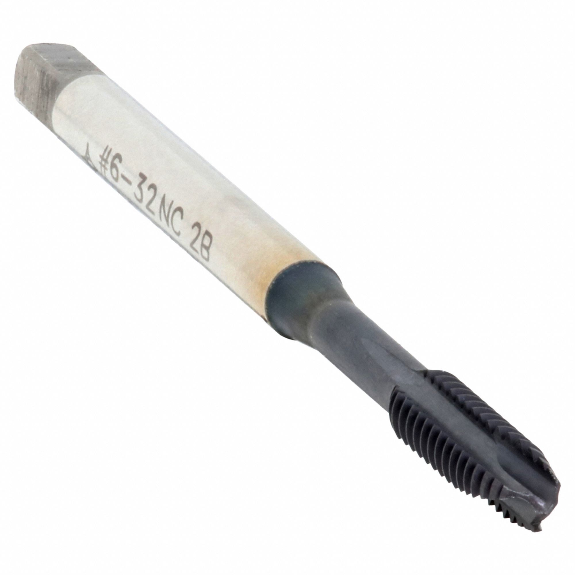 Spiral Point Tap: #6-32 Thread Size, 3/4 in Thread Lg, 2 3/16 in Overall Lg, Plug, HSS-E