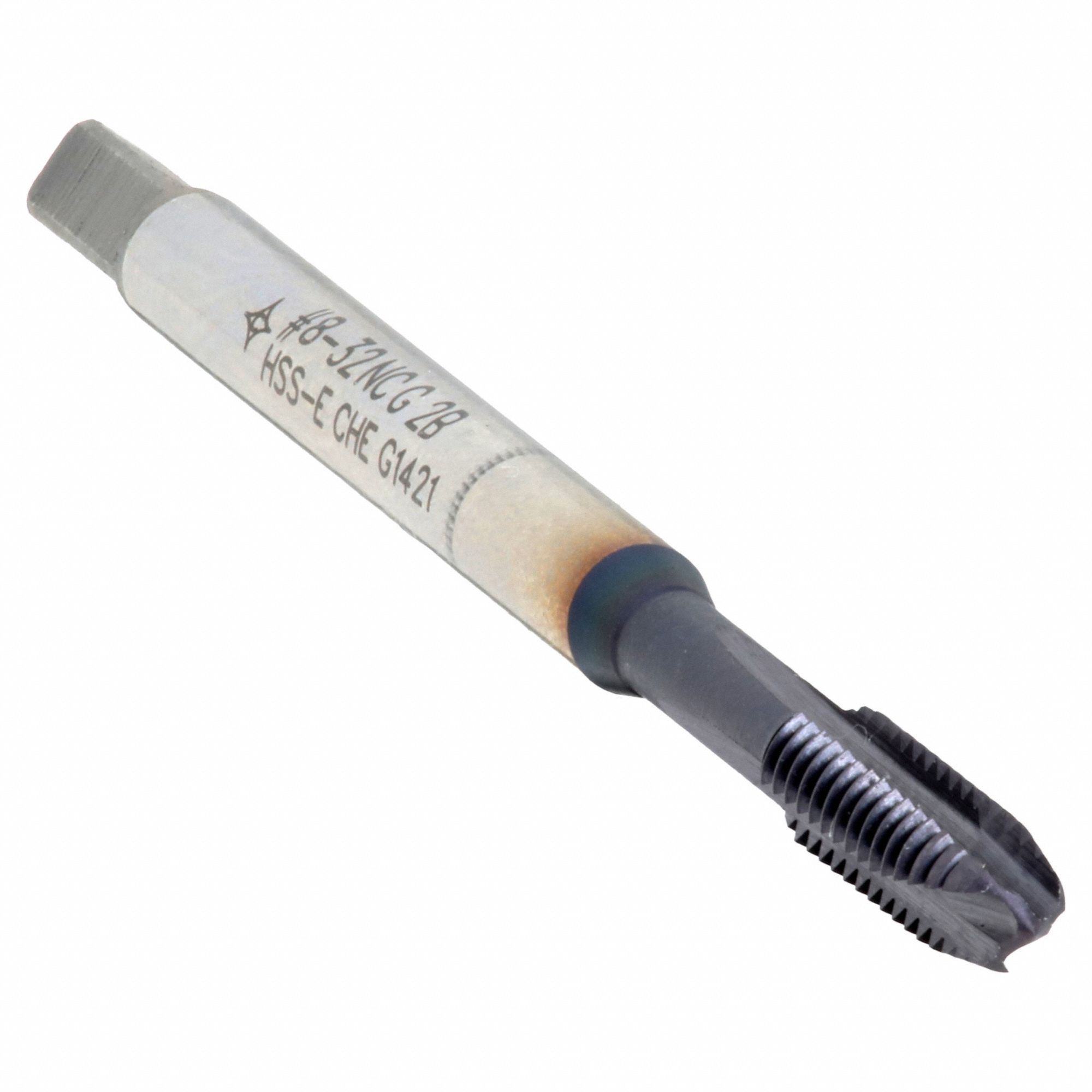 Spiral Point Tap: #8-32 Thread Size, 13/16 in Thread Lg, 2 15/32 in Overall Lg, Plug