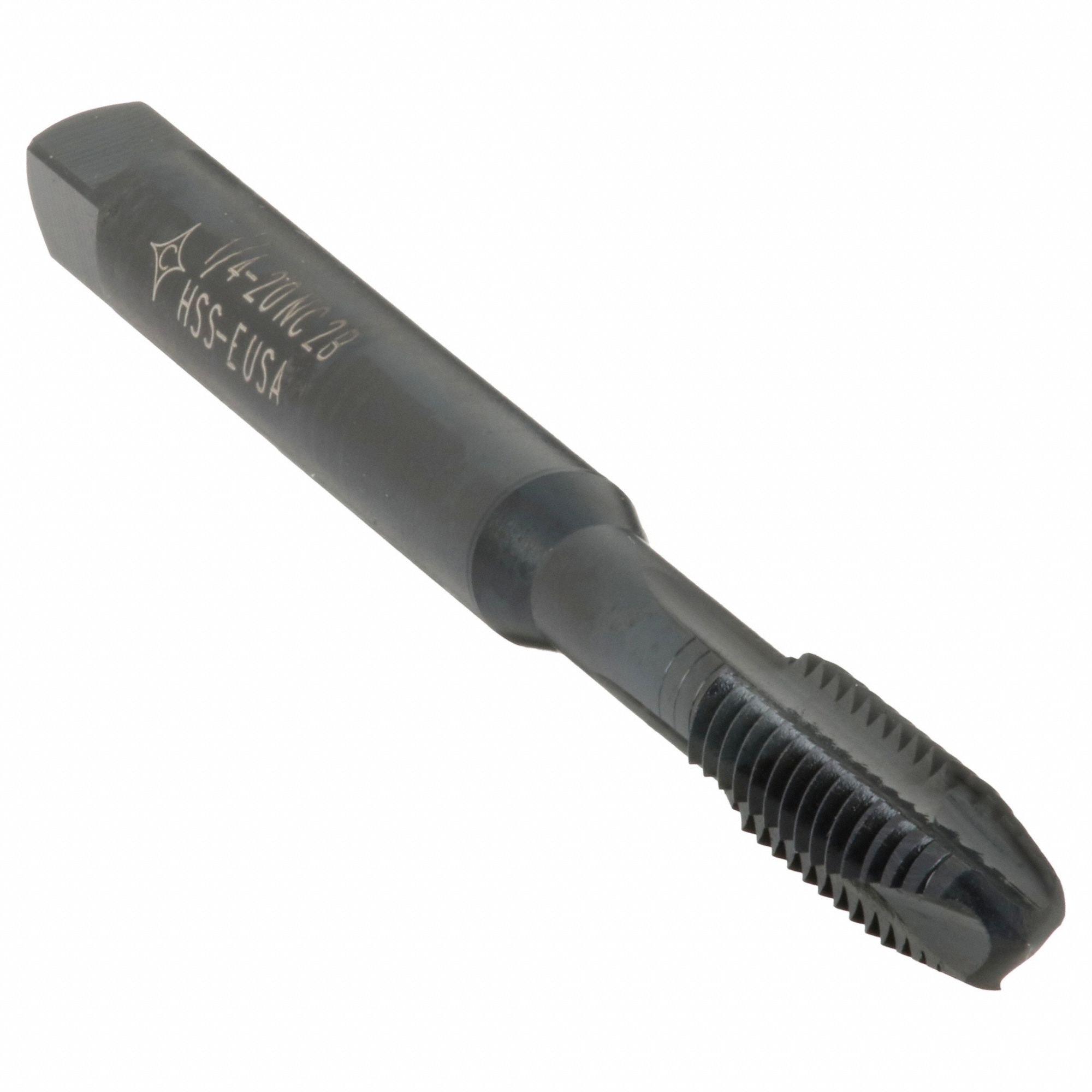Spiral Point Tap: 1/4"-20 Thread Size, 1 1/4 in Thread Lg, 3 1/8 in Overall Lg, Plug, 2B