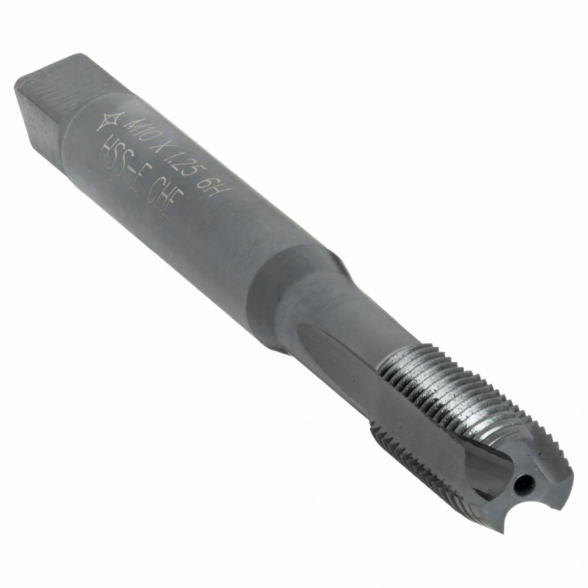 Spiral Point Tap: M10x1.25 Thread Size, 40.00 mm Thread Lg, 100.00 mm Overall Lg, Plug, 6H
