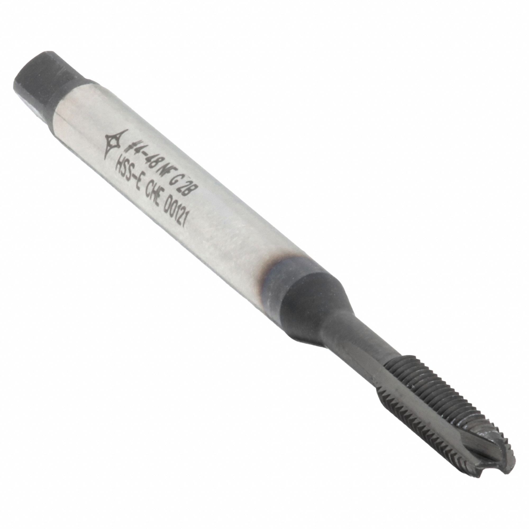 Spiral Point Tap: #4-48 Thread Size, 5/8 in Thread Lg, 2 3/16 in Overall Lg, Plug, 2B
