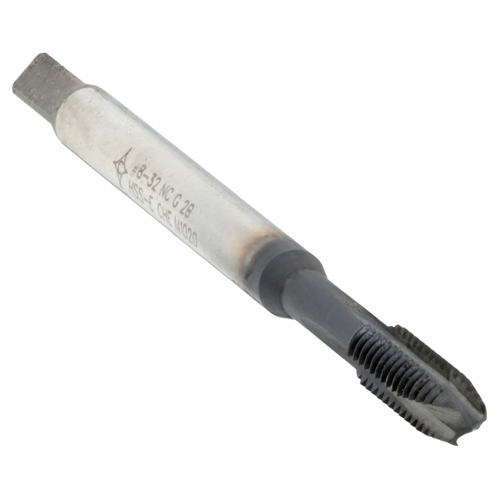 Spiral Point Tap: #8-32 Thread Size, 13/16 in Thread Lg, 2 15/32 in Overall Lg, Plug, 2B