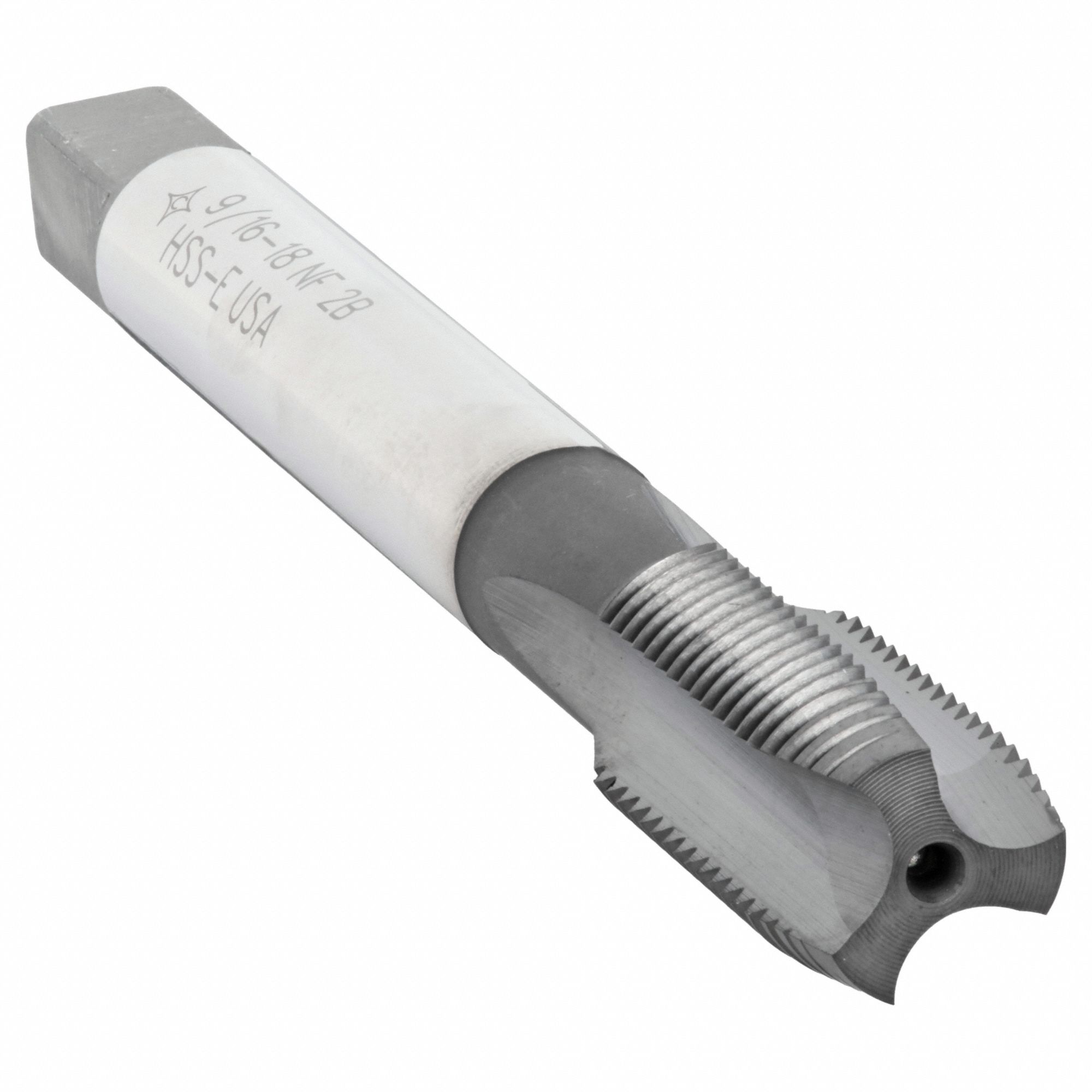 Spiral Point Tap: 9/16"-18 Thread Size, 1 3/4 in Thread Lg, 4 5/16 in Overall Lg, Plug, 2B