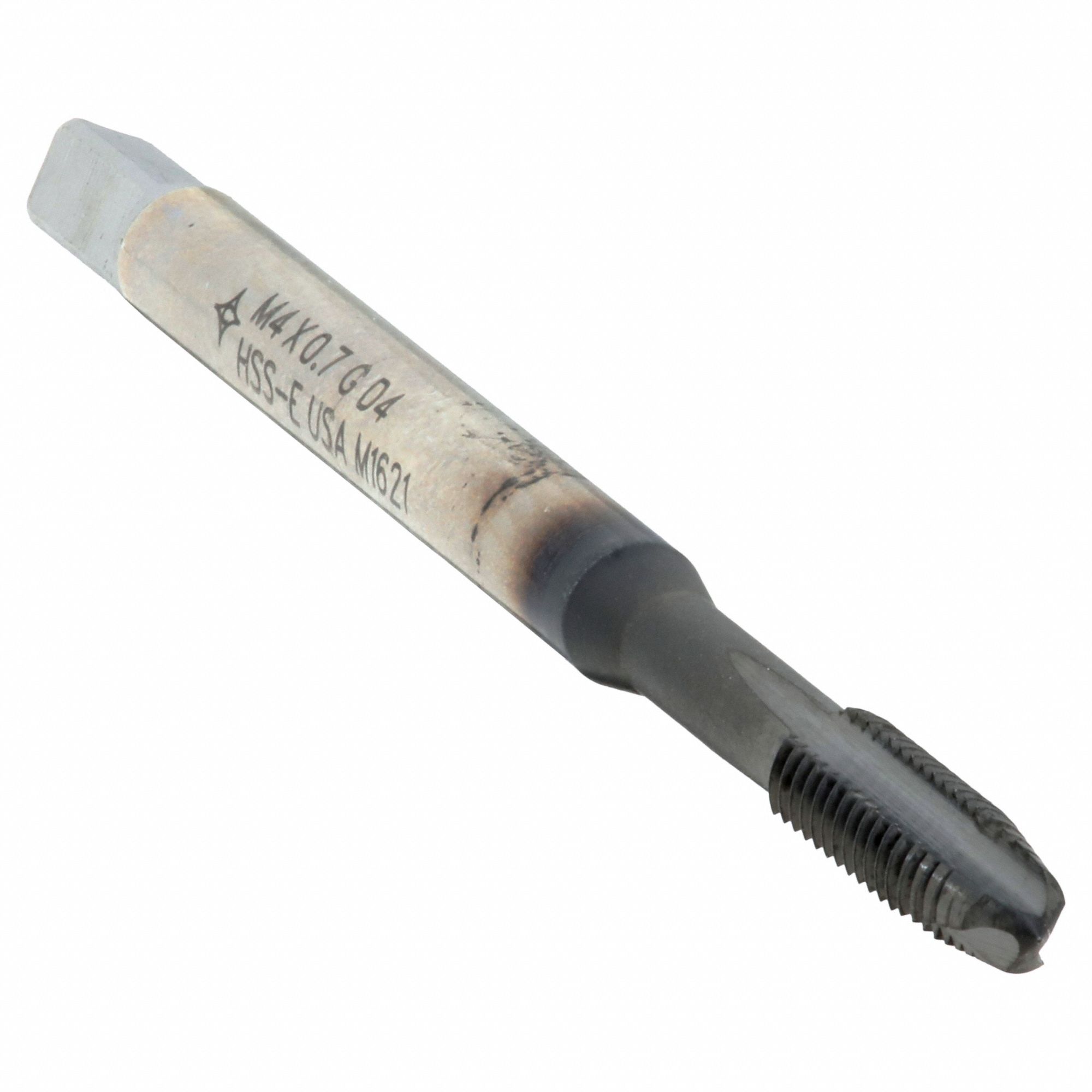 Spiral Point Tap: M4x0.7 Thread Size, 21.01 mm Thread Lg, 63.00 mm Overall Lg, Plug, 6H