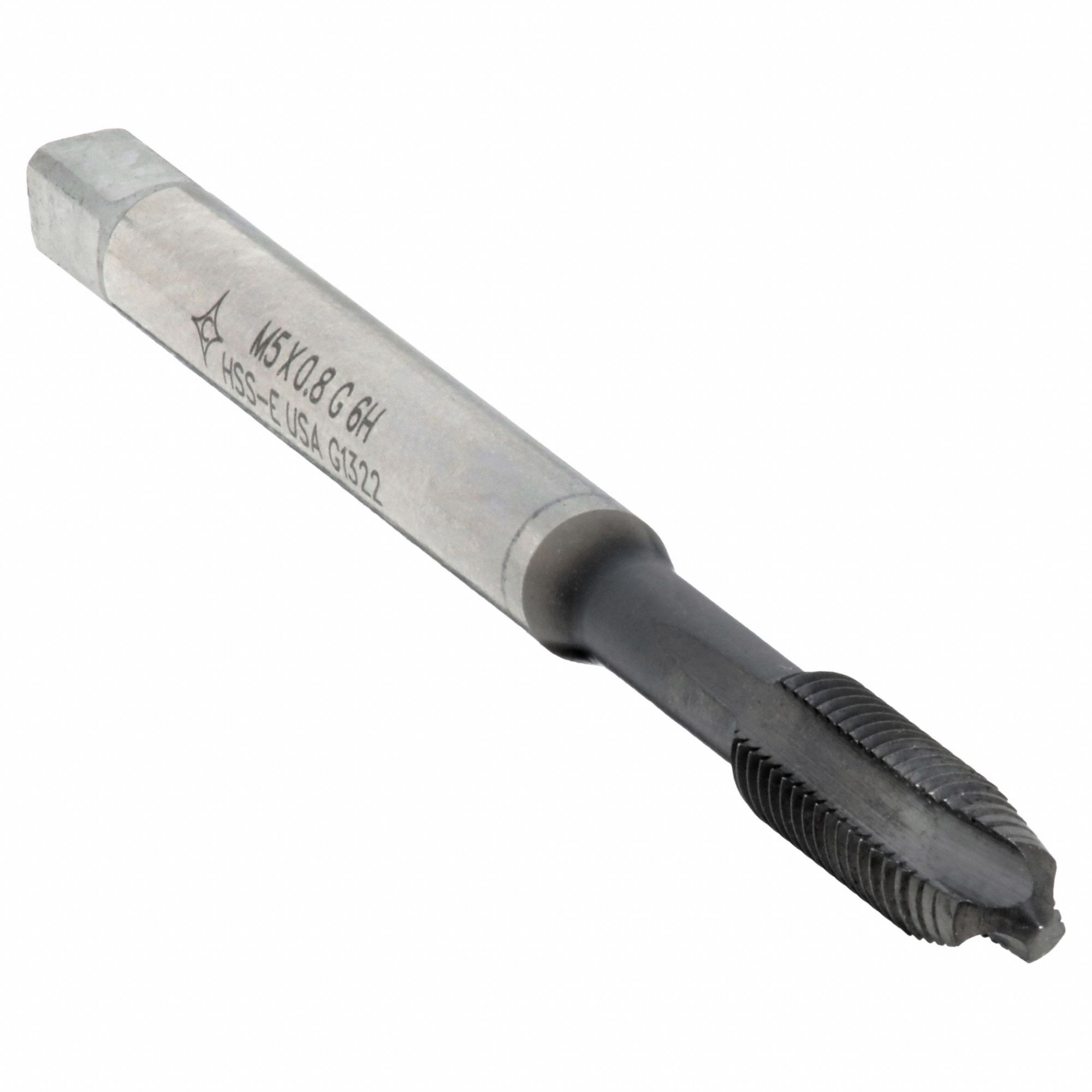 Spiral Point Tap: M5x0.8 Thread Size, 26.01 mm Thread Lg, 70.00 mm Overall Lg, Plug, 6H