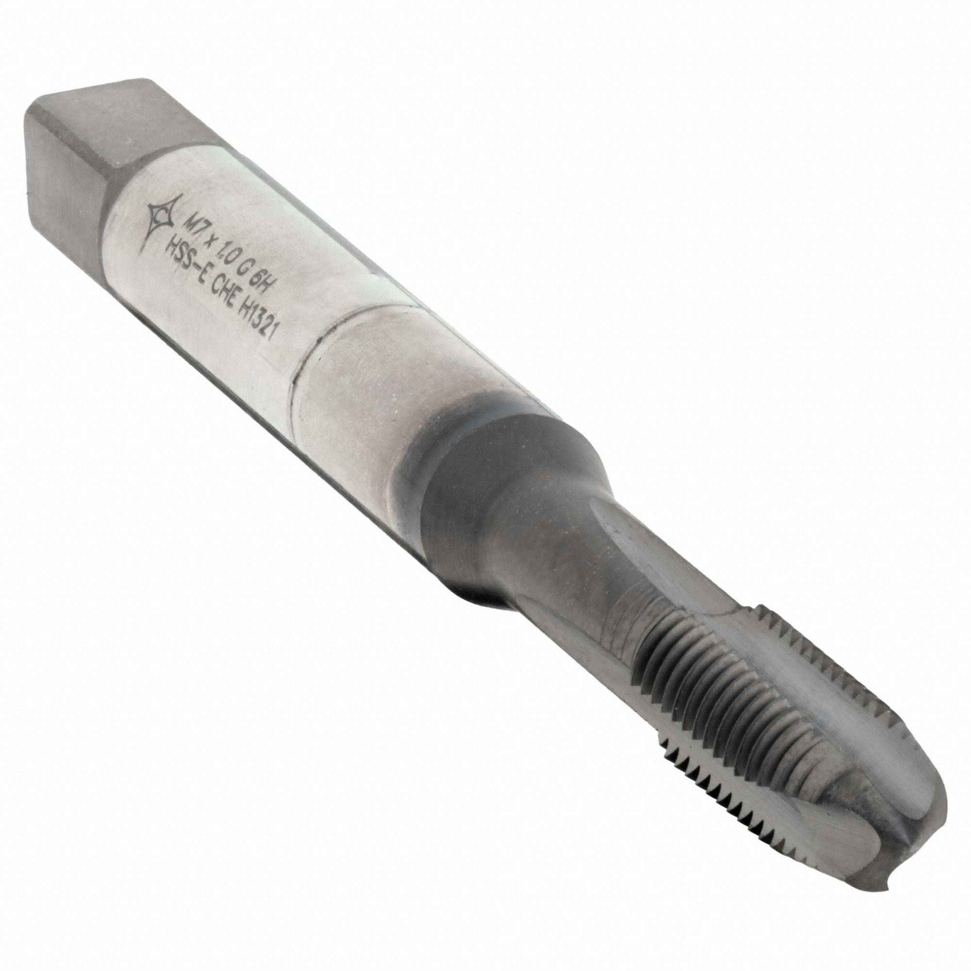 Spiral Point Tap: M7x1 Thread Size, 30.00 mm Thread Lg, 80.00 mm Overall Lg, Plug, 6H