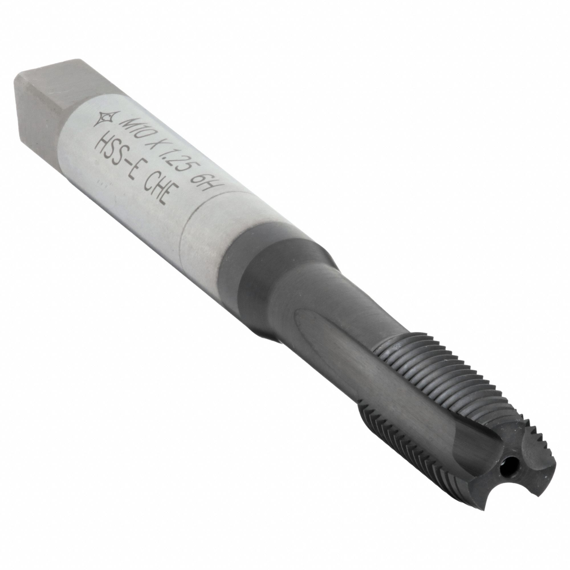 Spiral Point Tap: M10x1.25 Thread Size, 40.00 mm Thread Lg, 100.00 mm Overall Lg, Plug, 6H