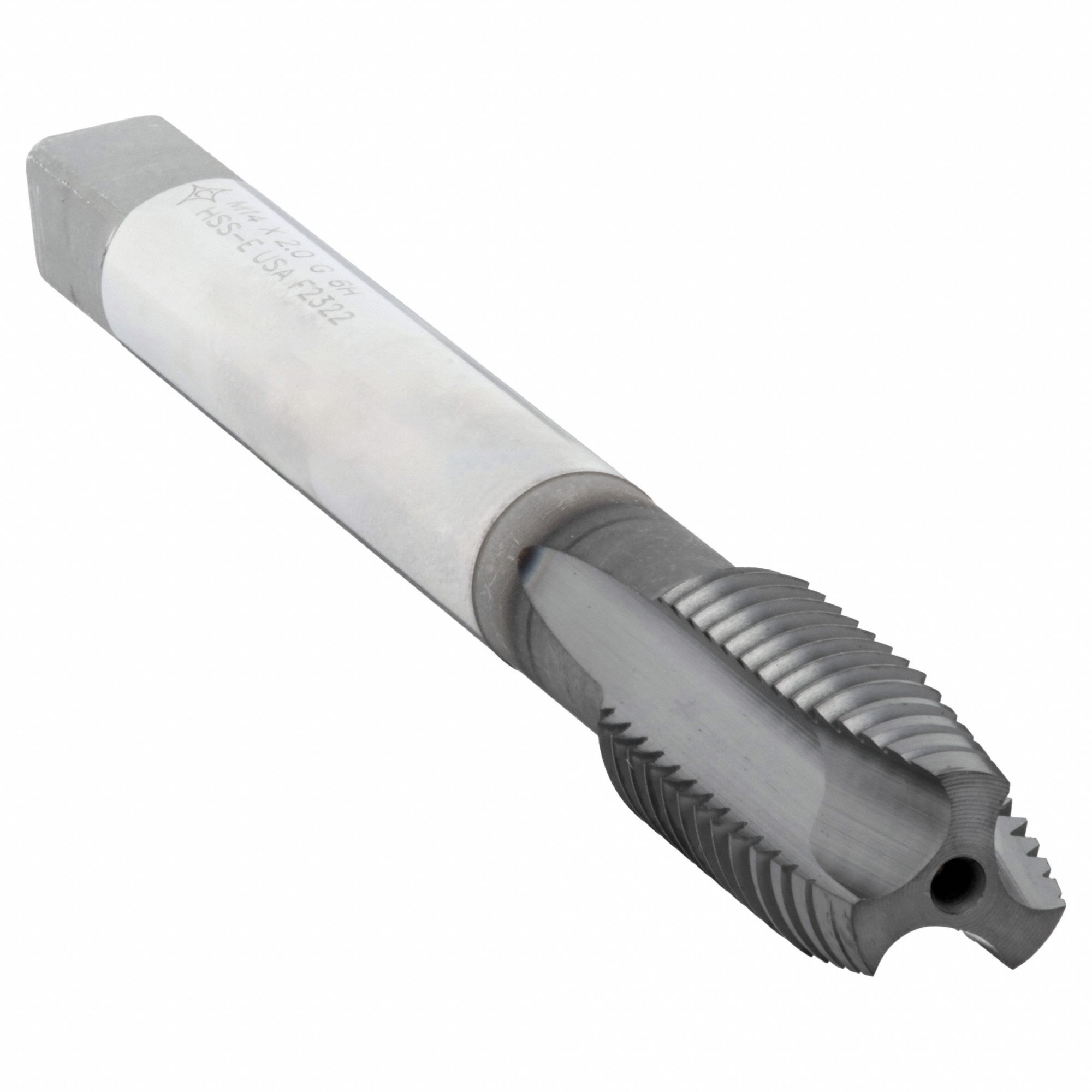 Spiral Point Tap: M14x2 Thread Size, 45.01 mm Thread Lg, 110.00 mm Overall Lg, Plug, 6H