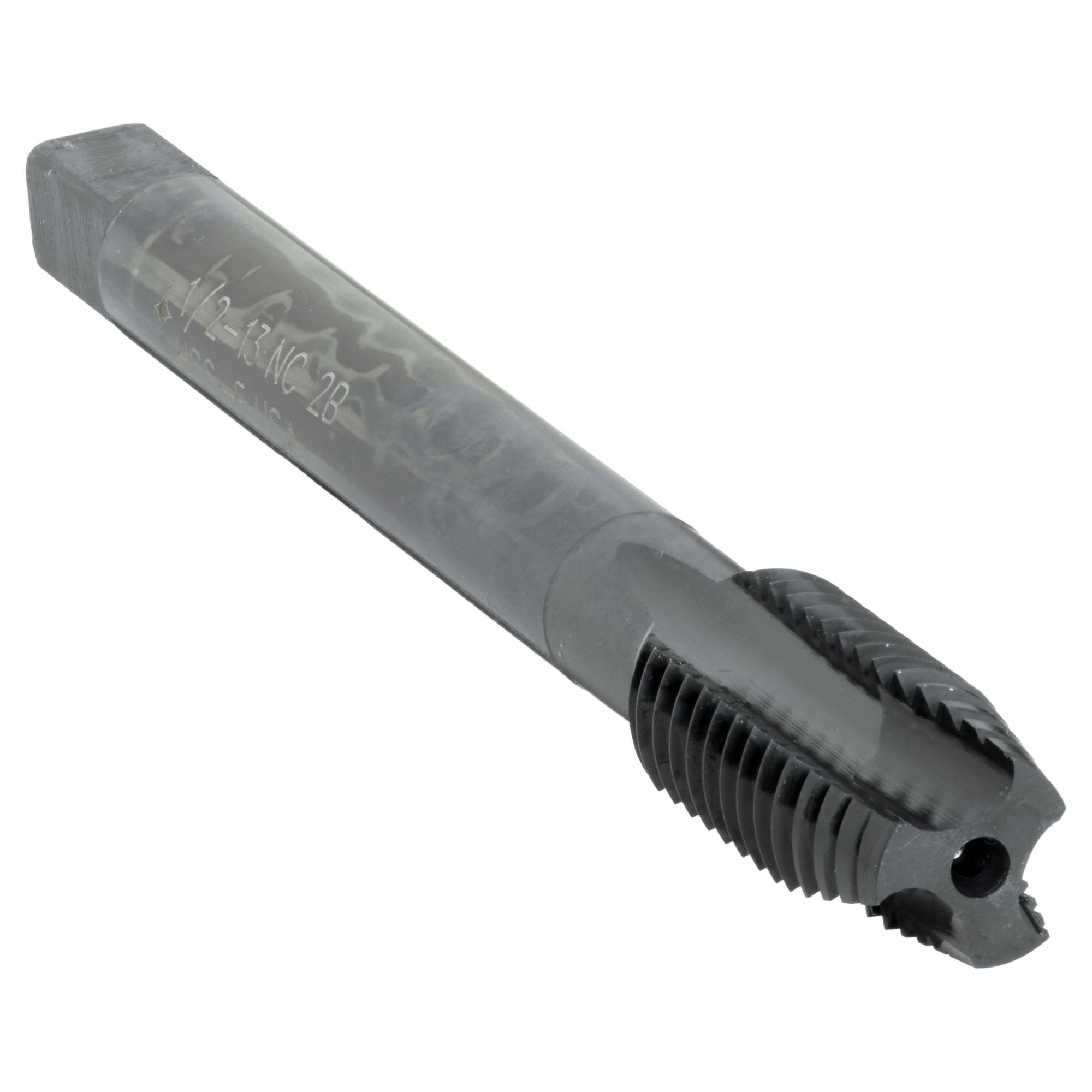 Spiral Point Tap: 1/2"-13 Thread Size, 1 1/2 in Thread Lg, 4 5/16 in Overall Lg, Plug, 2B