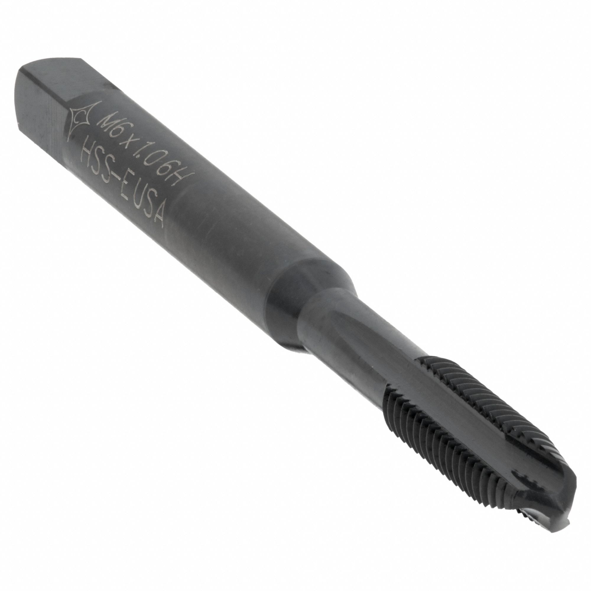 Spiral Point Tap: M6x1 Thread Size, 32.00 mm Thread Lg, 80.00 mm Overall Lg, Plug, HSS-E